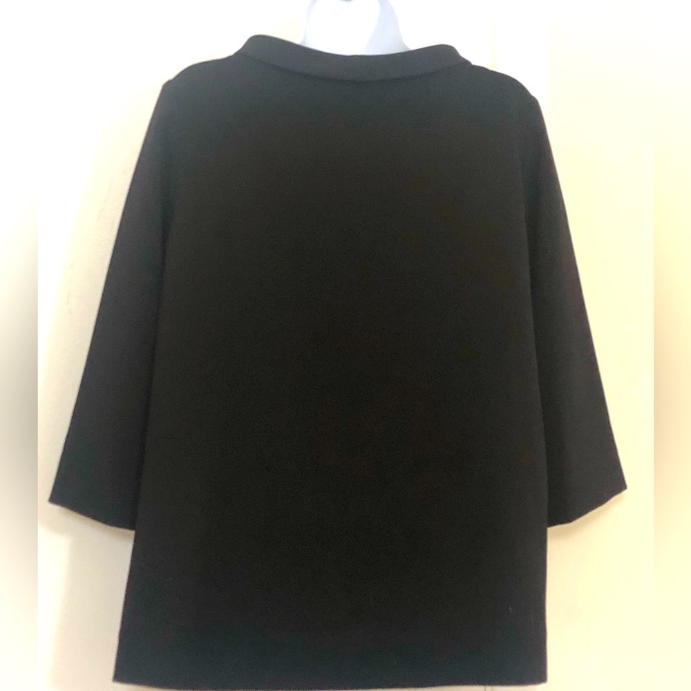 Cos Black Roll Neck Collar Blouse , 2 front Pockets, 3/4 Sleeve. Woman’s Size 6 - Picture 10 of 10